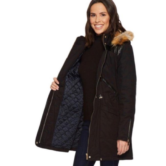 French Connection Anorak Faux Fur Food Parka - Picture 3 of 7